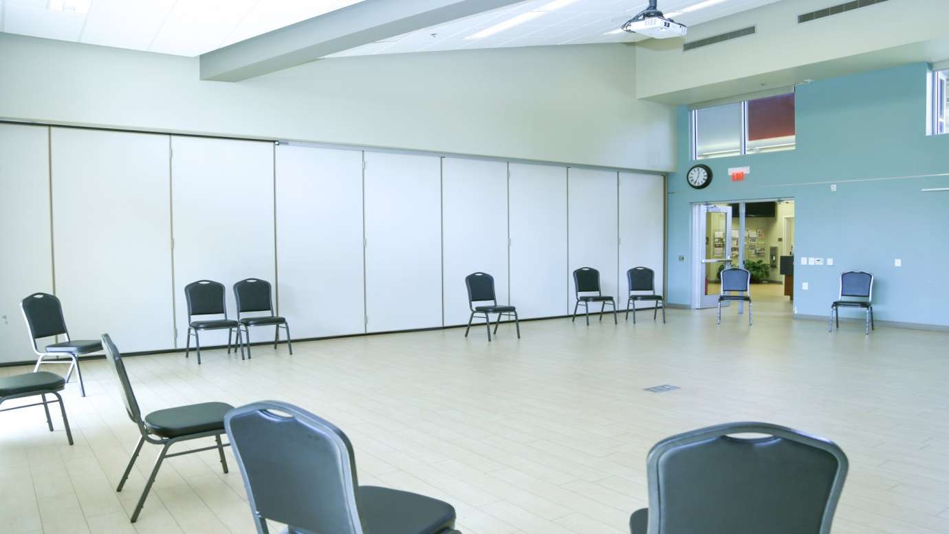 An image of "Side B" of the multi-purpose room at the Anne Gorden Center for Active Adults