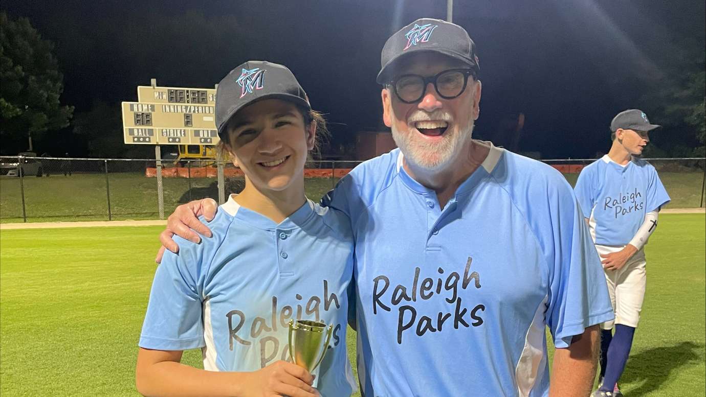 a young baseball player and coach