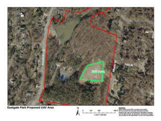 Map of Eastgate Park drone area