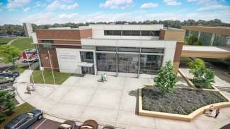 Rendering of the law enforcement training center building