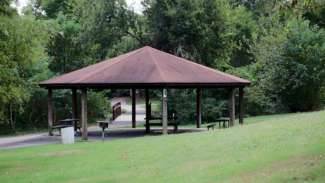 picnic shelter No. 4 near the greenway trail