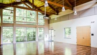 View of the Dogwood Room at the Crowder Woodland Center