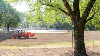 A large softball field at Carolina Pines Park 