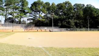 A softball field at Carolina Pines Park 