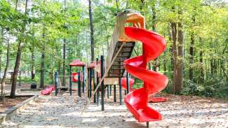 A second larger playground for kids ages 5 to 12 at Carolina Pines Park