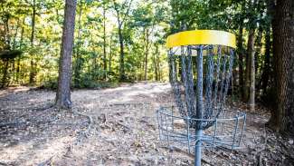 Part of the Cedar Hills Park disc golf course 