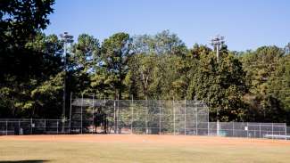 Outdoor softball field at Cedar Hills Park 