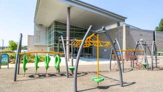 A second slightly larger playground for older kids at Halifax Park 