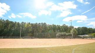 Baseball diamond on outdoor field at Honeycutt Park 