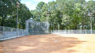 One of two outdoor softball fields at Oakwood Park 