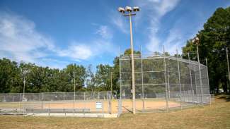 Outdoor softball field at Oakwood Park 