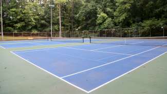 Two outdoor tennis courts at eastgate park