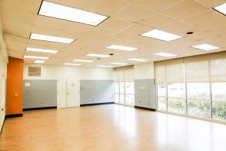 A large open room used for games, programming and classes 