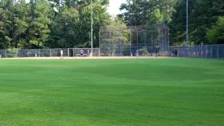 A large open youth baseball field 