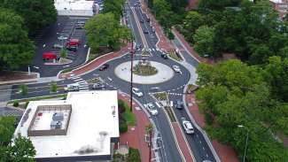 Roundabout at Hillsborough St and Brooks Ave. intersection