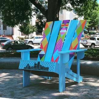 Colorful large Adirondack chair 