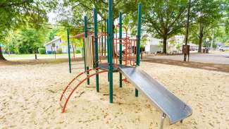 Chamberlain Park playground equipment with slide