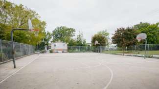Two-hoop basketball court
