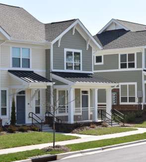 Apartment buildings at Washington Terrace. 