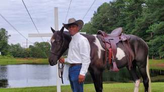 Chaplain Jeff Neal and his horse, Dream