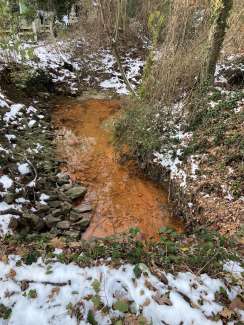 Sediment in stream
