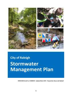 Stormwater Management Plan Cover Page