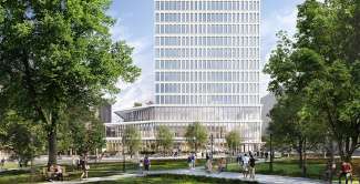 Rendering of new Civic Tower.