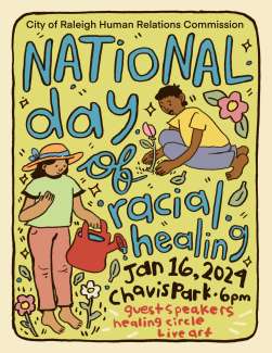 poster that shares National Day of Racial Healing event information