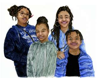 Portrait of Emonie, Cienna, Dominique and Corey Crosby