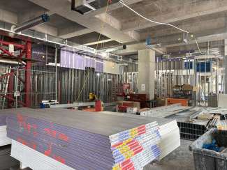 inside constriction at City Hall you can see the framing on level one in this image