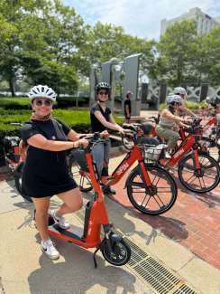 Ladies on Spin e-bikes