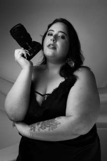 Black and white headshot of artist Alexandra Williams