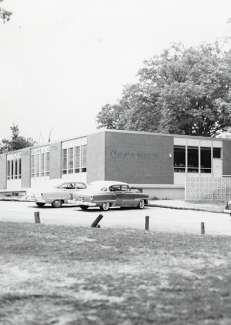 Detail of photo of the Pullen Arts Center, 1961