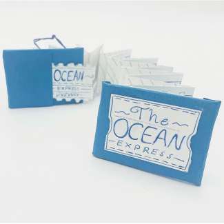 a book craft with title the ocean express