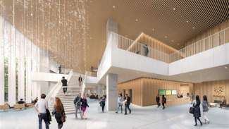 Rendering of the new City Hall lobby