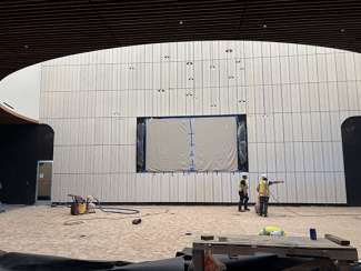 Construction image of the City Hall's new Council Chamber 