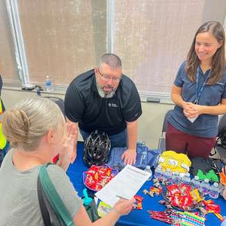 Staff at Transportation and Treats event